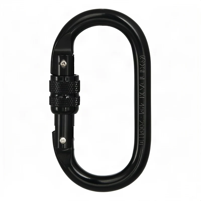 Steel carabiner for climbing, 25 KN