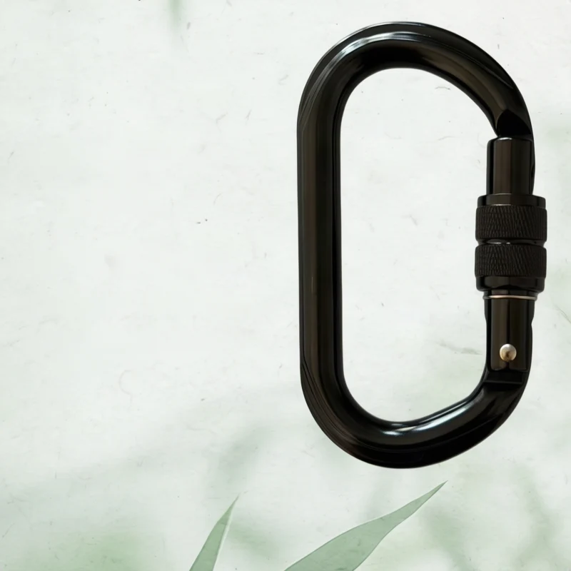 Steel carabiner for climbing, 25 KN