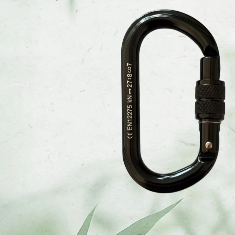 Steel carabiner for climbing, 25 KN