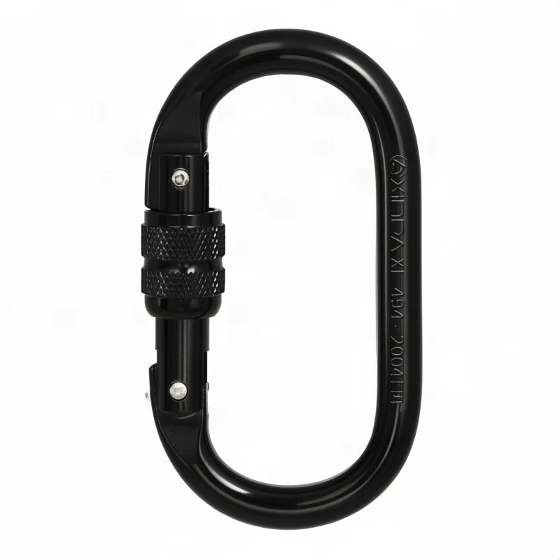 Steel carabiner for climbing, 25 KN