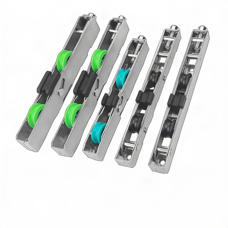 Push trolley double wheel stainless steel for glass sliding walls