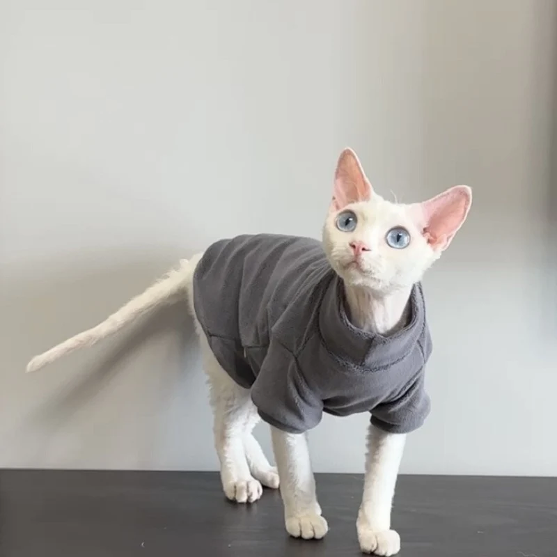 Dog coat made of sweatshirt fabric with pockets