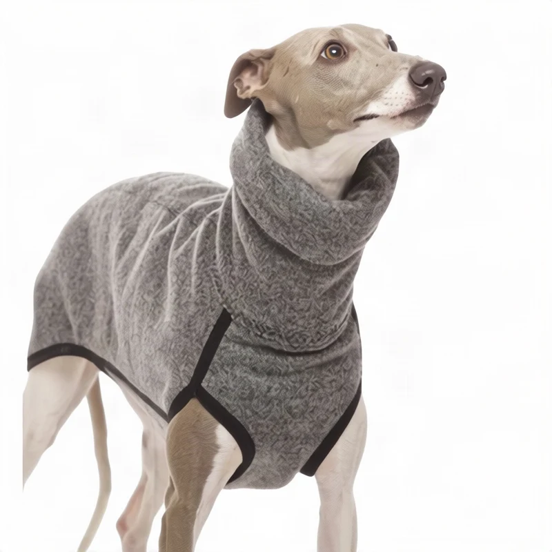 Dog coat made of sweatshirt fabric with pockets
