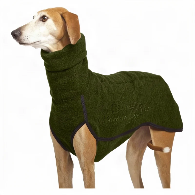 Dog coat made of sweatshirt fabric with pockets