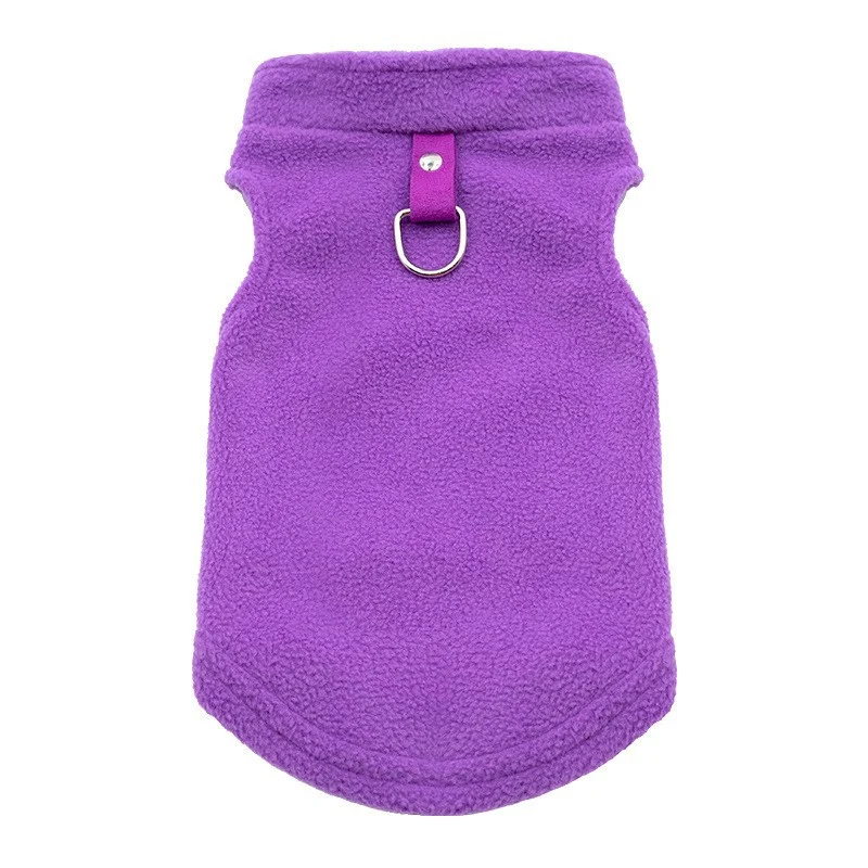 Dog coat made of sweatshirt fabric with pockets