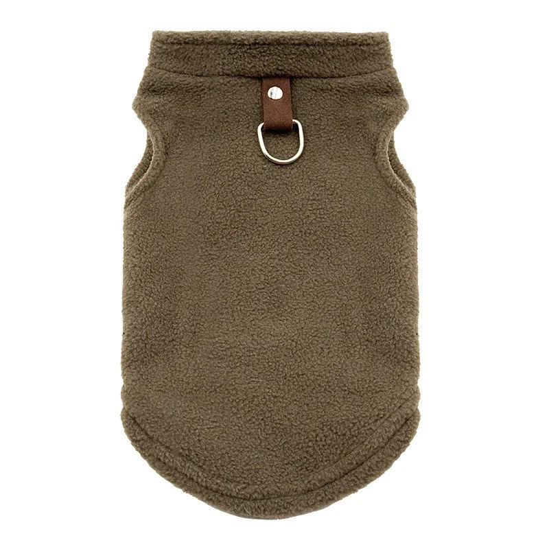 Dog coat made of sweatshirt fabric with pockets