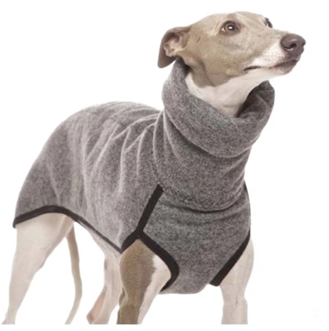 Dog coat made of sweatshirt fabric with pockets