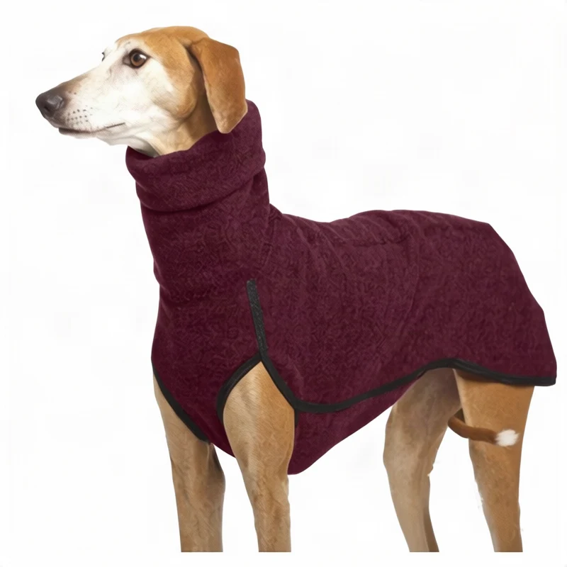 Dog coat made of sweatshirt fabric with pockets