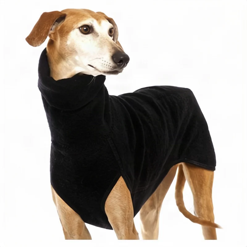 Dog coat made of sweatshirt fabric with pockets