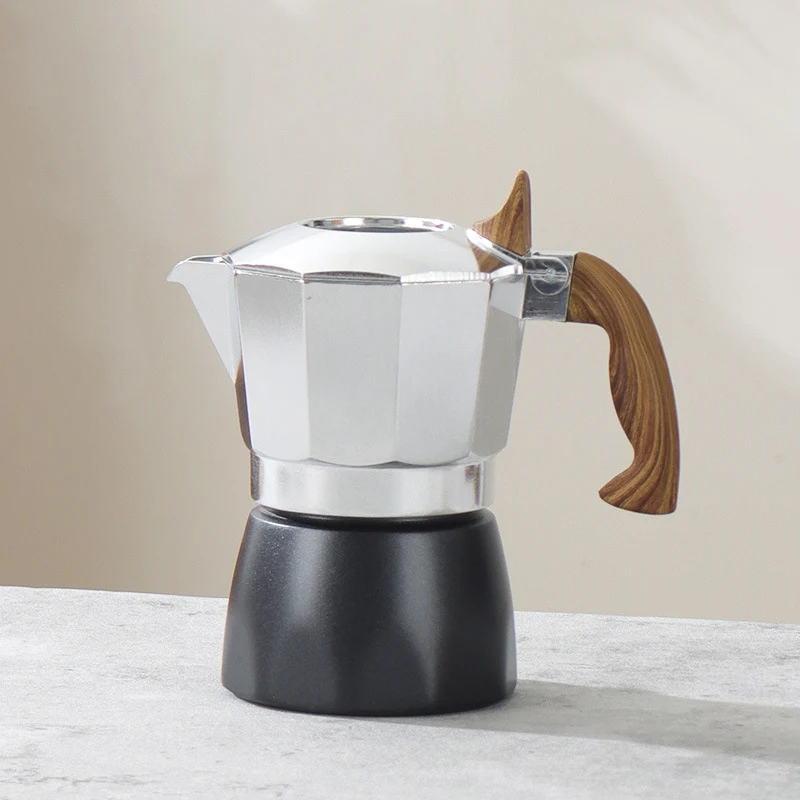 Espresso maker made of stainless steel