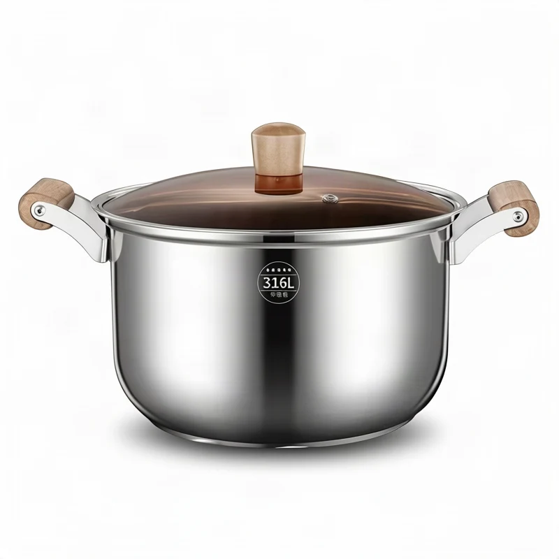 Stainless steel cooking pot 20 cm, 1.1–2 L, model HD190912