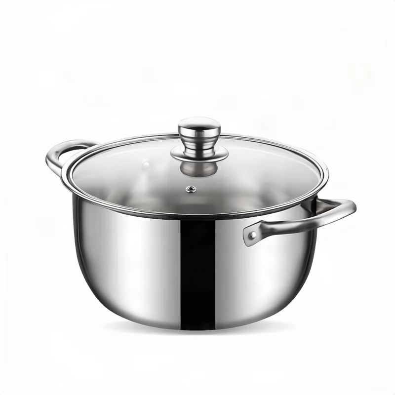 Stainless steel cooking pot 20 cm, 1.1–2 L, model HD190912