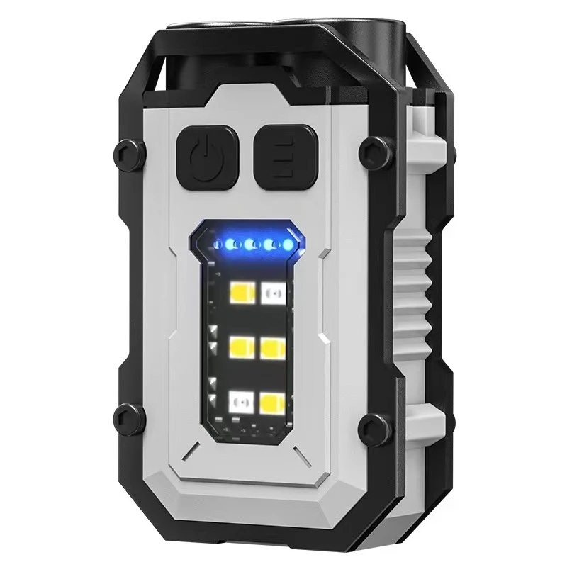Portable USB flashlight with magnetic holder