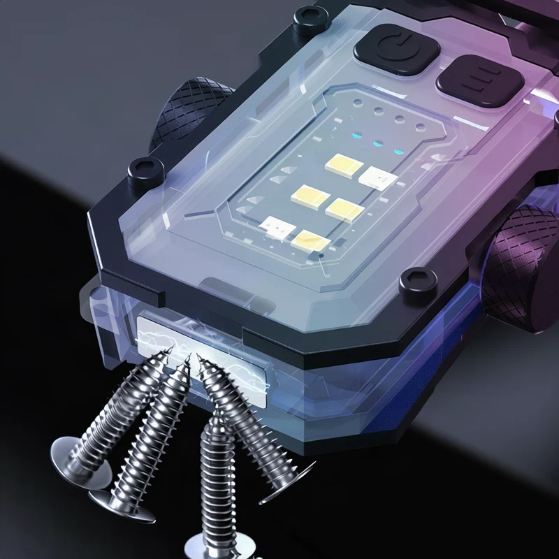 Portable USB flashlight with magnetic holder