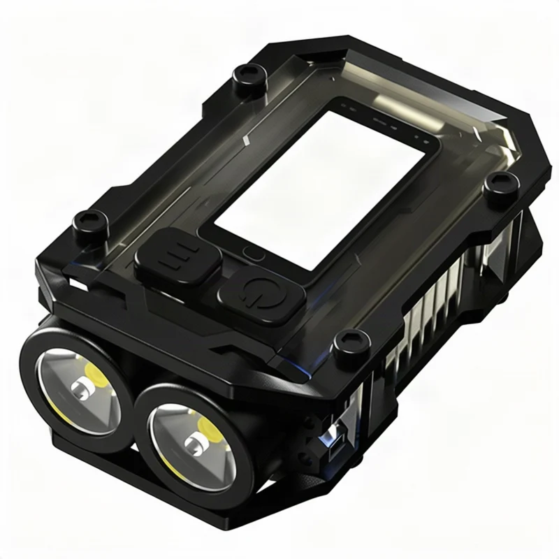 Portable USB flashlight with magnetic holder