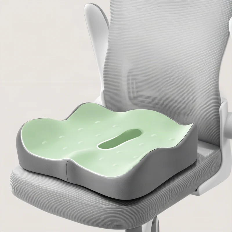 Heated seat cushion made of high-quality loden cream