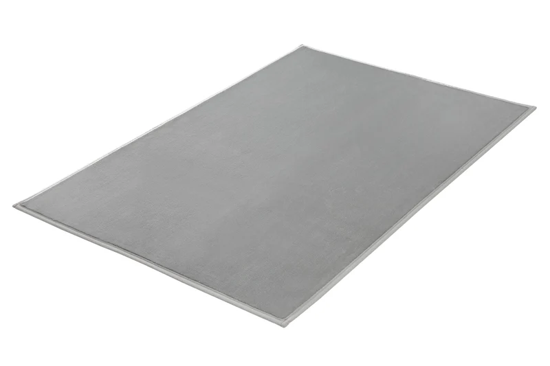 Badteppich VELVET Platinfarben 60 x 90 cm