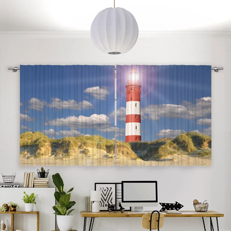 Vorhang Motiv "Leuchtturm"