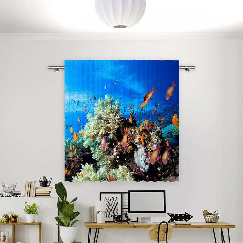 Vorhang Motiv "Korallen und Fische"