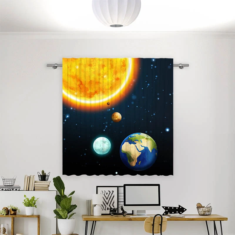 Vorhang Motiv "Sonne und Planeten"