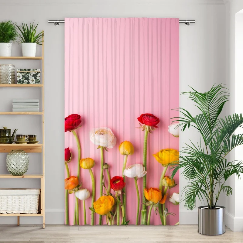 Vorhang Motiv "Blumen bunt"