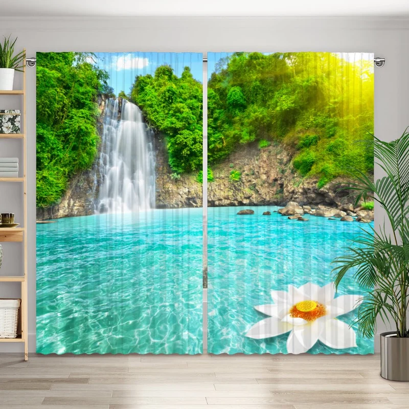 Vorhang Motiv "Lotus Wasserfall"