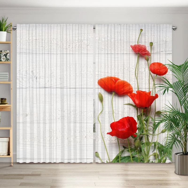 Vorhang Motiv "Mohn freigestellt"