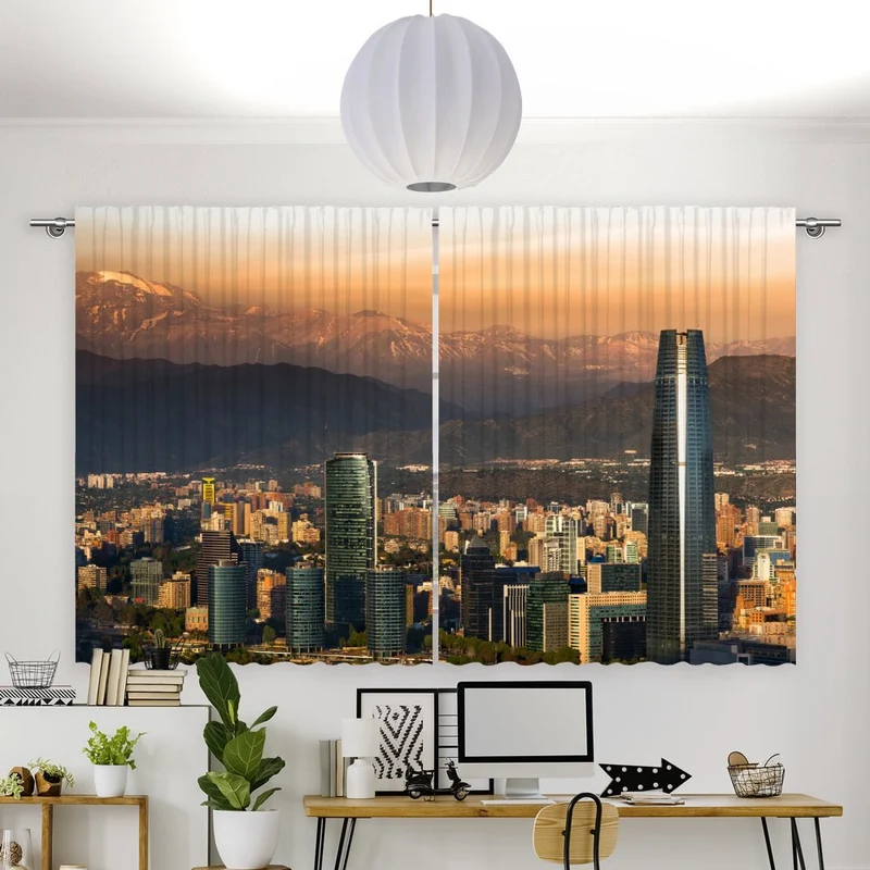 Vorhang Motiv "Santiago de Chile Skyline"