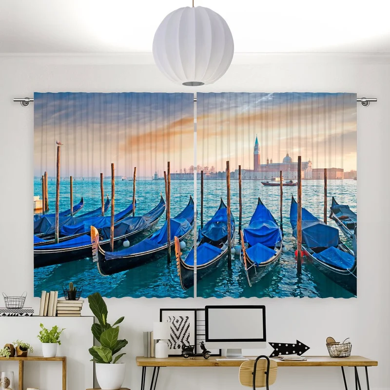 Vorhang Motiv "Venedig Gondeln Canale Grande"