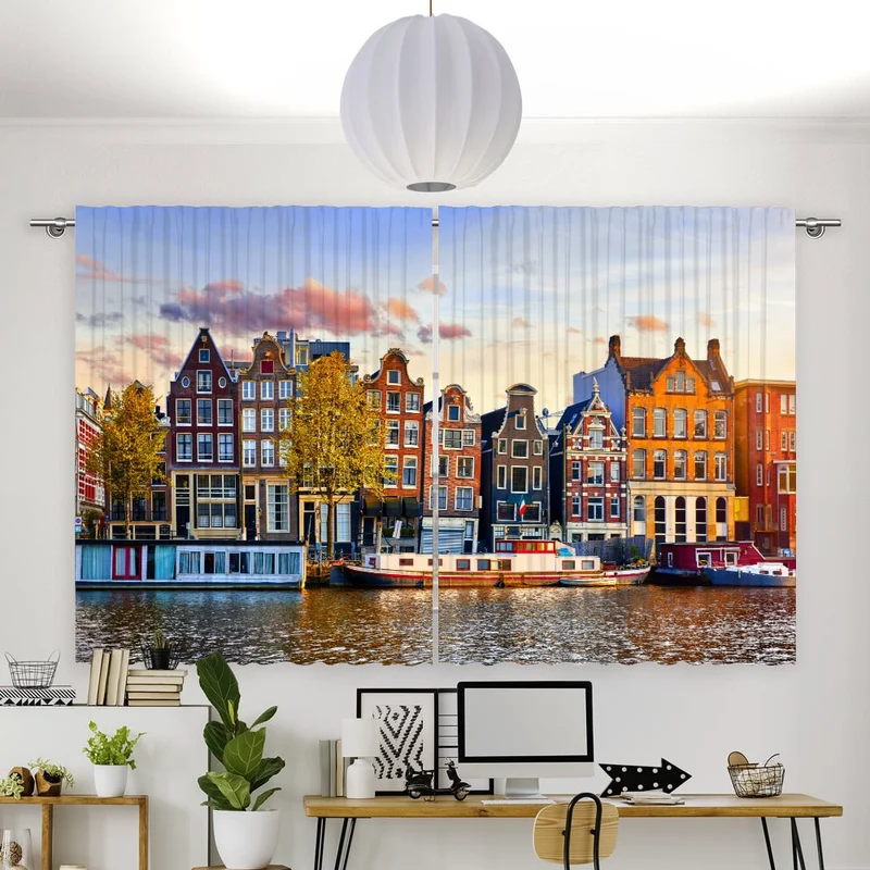 Vorhang Motiv "Amsterdam Gracht"