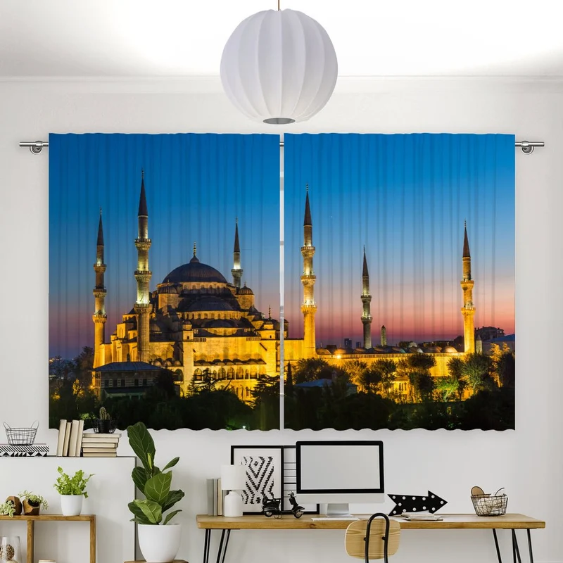 Vorhang Motiv "Istanbul blaue Moschee"