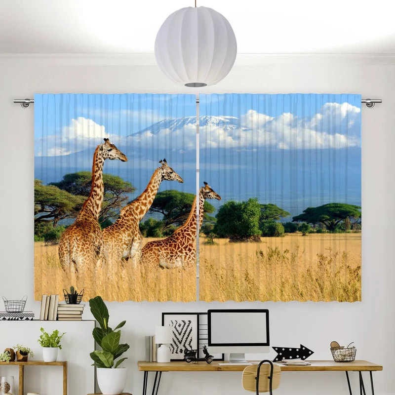 Vorhang Motiv "Giraffen Afrika"