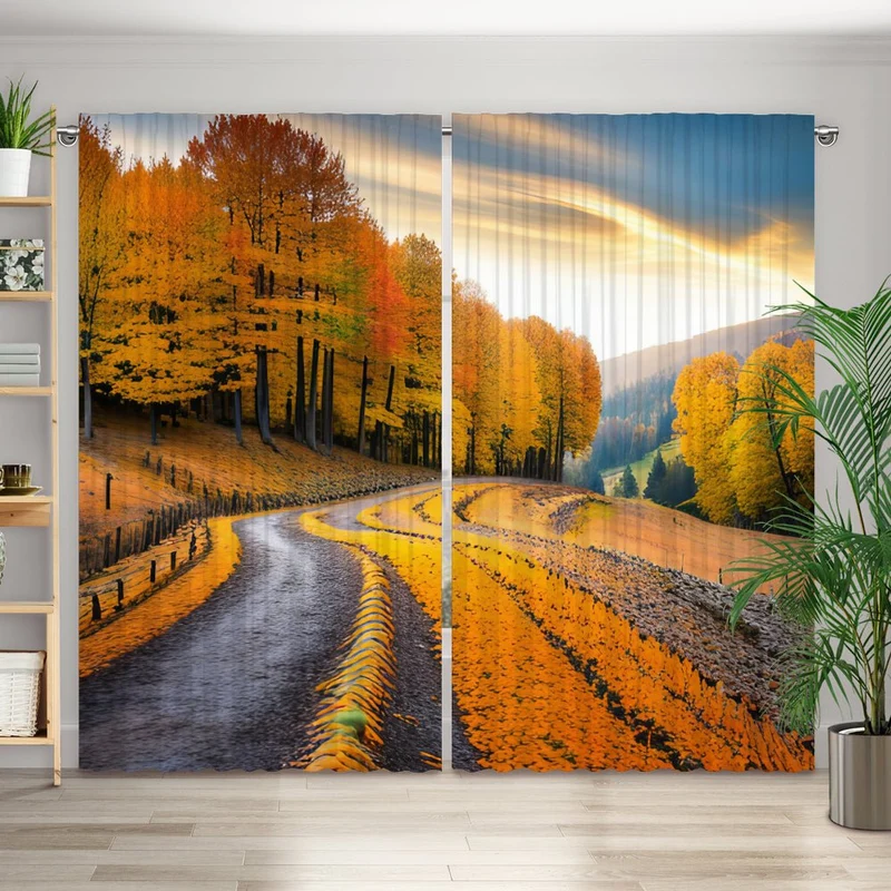 Vorhang Motiv "Herbst Wald"