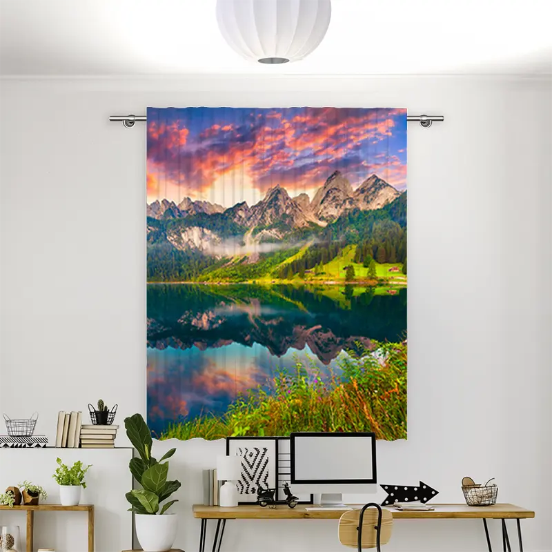 Vorhang Motiv "Gosausee Berglandschaft"