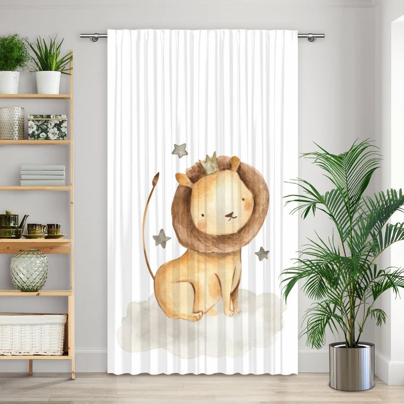Vorhang Motiv "Löwe König Wolke"