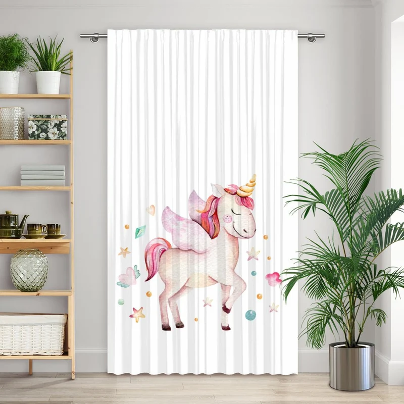 Vorhang Motiv "Einhorn Kindermotiv"