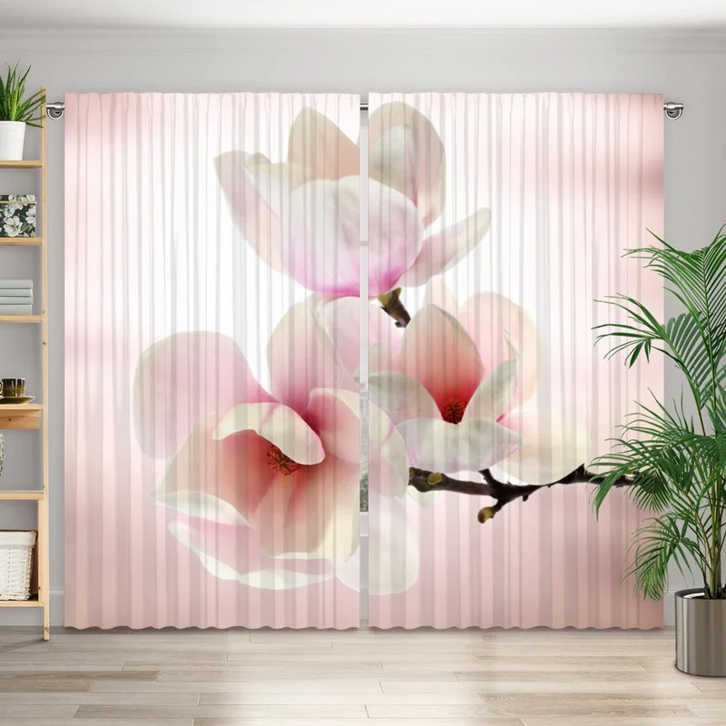 Vorhang Motiv "Magnolien"