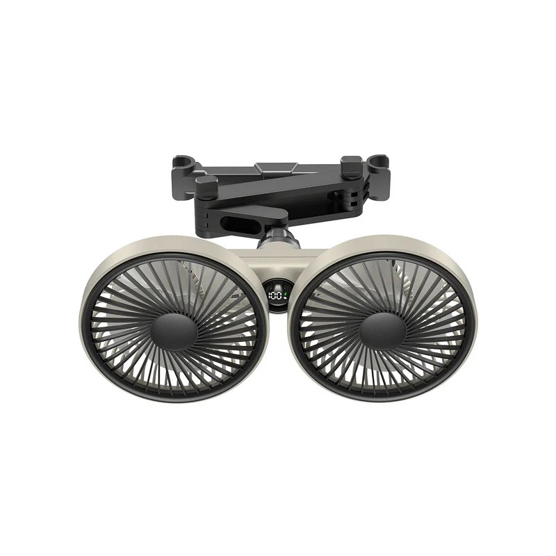 Unisex Dual-Head Justerbar Klemmontert Kjøleventilator Luvikno