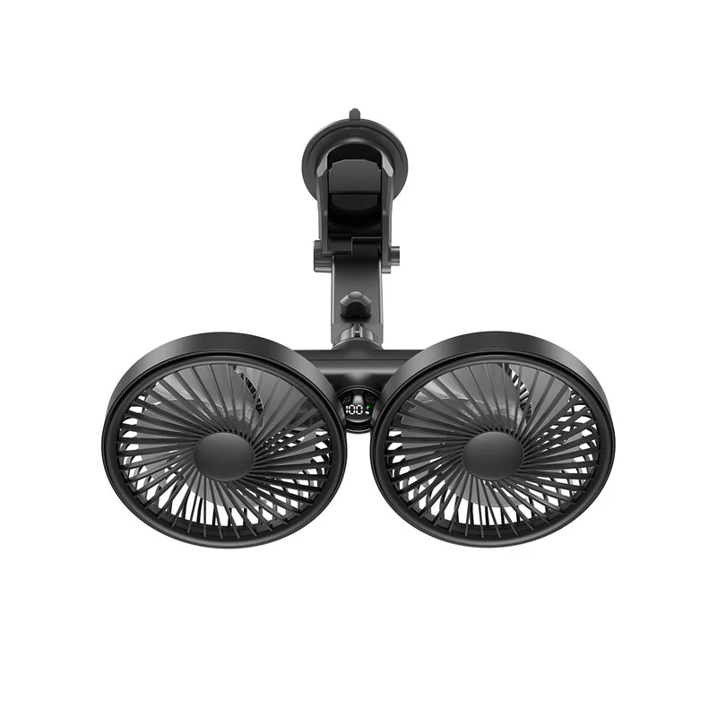 Unisex Dual-Head Justerbar Klemmontert Kjøleventilator Luvikno