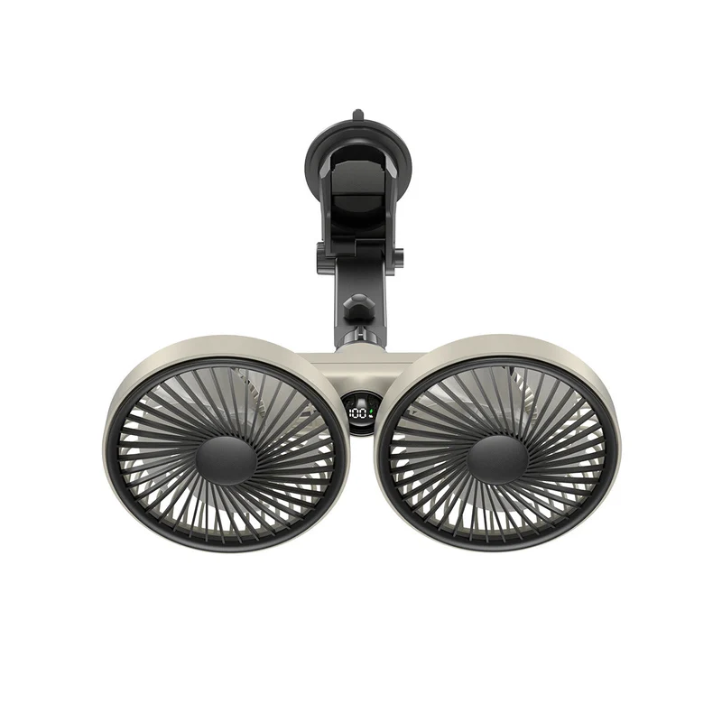 Unisex Dual-Head Justerbar Klemmontert Kjøleventilator Luvikno