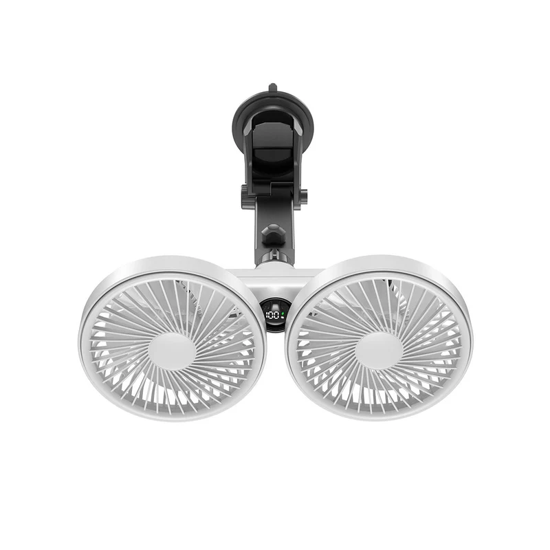 Unisex Dual-Head Rotating Clip-On Fan Luvikno