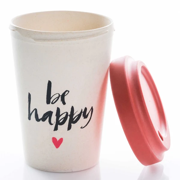 Bamboo Becher Happy - wiederverwendbarer coffe to go cup