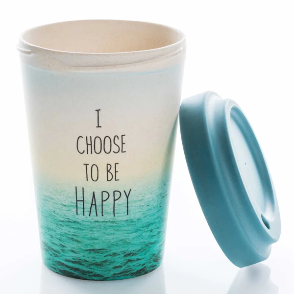 Bamboo Cup Choose Happy - wiederverwendbarer Becher aus Bambus
