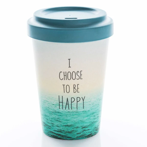 Bamboo Cup Choose Happy - wiederverwendbarer Becher aus Bambus