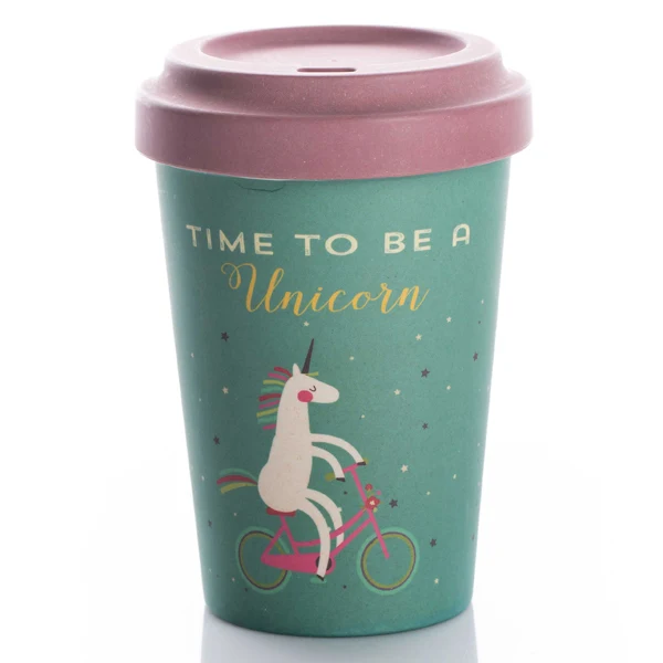 Bamboo Cup Time for Unicorns - coffee to go Becher 400ml