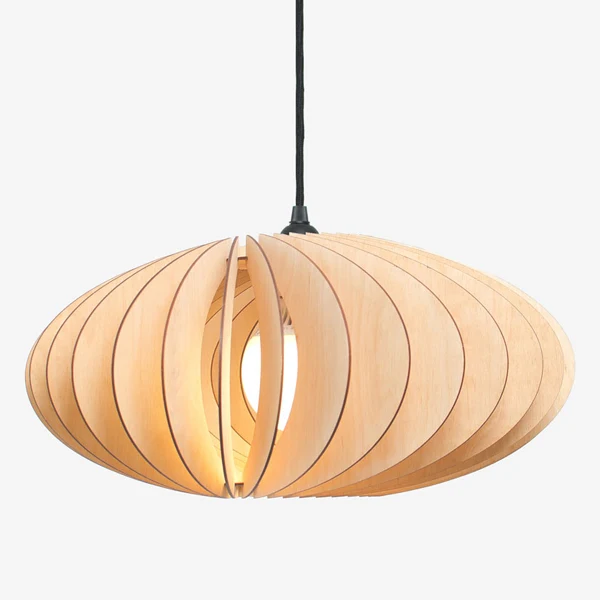 IUMI Holzlampe NEFI natur - Pendelleuchte aus Holz made in Berlin