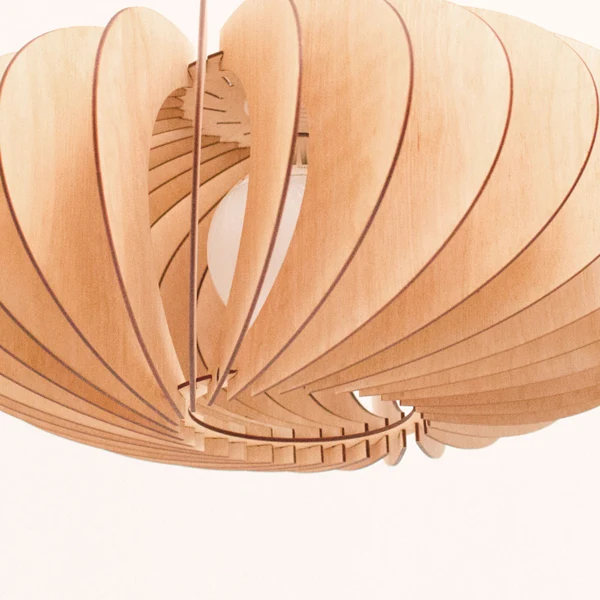 IUMI Holzlampe NEFI natur - Pendelleuchte aus Holz made in Berlin