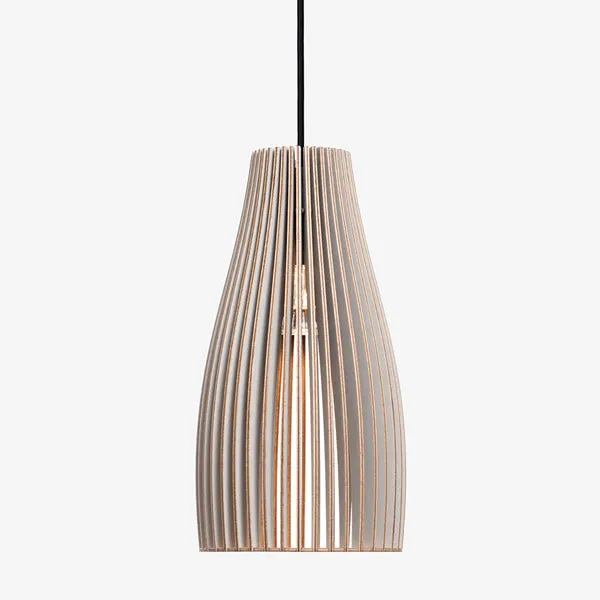 IUMI Pendelleuchte ENA grau - Hängelampe aus Holz made in Berlin