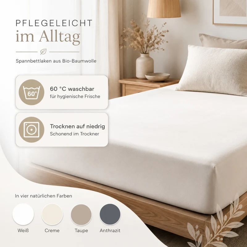 Jersey-Spannbettlaken Bio-GOTS "pure hug" - Bio Baumwolle - versch. Größen und Farben