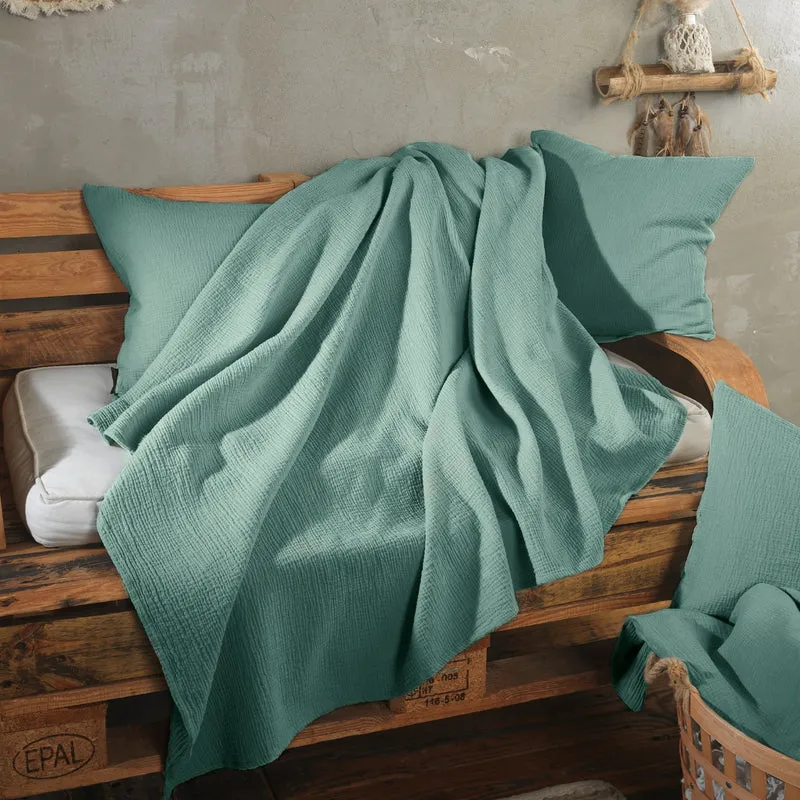 Wohndecke Musselin "pure hug", 100% Baumwolle, 150x200 cm, versch. Farben